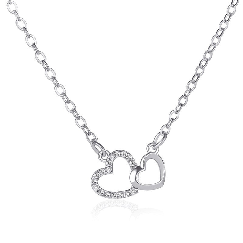 Love Double Peach Heart Pendant Chain - My Store