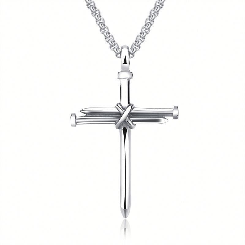 Steel Men's Iron Nail Cross Pendant - My Store