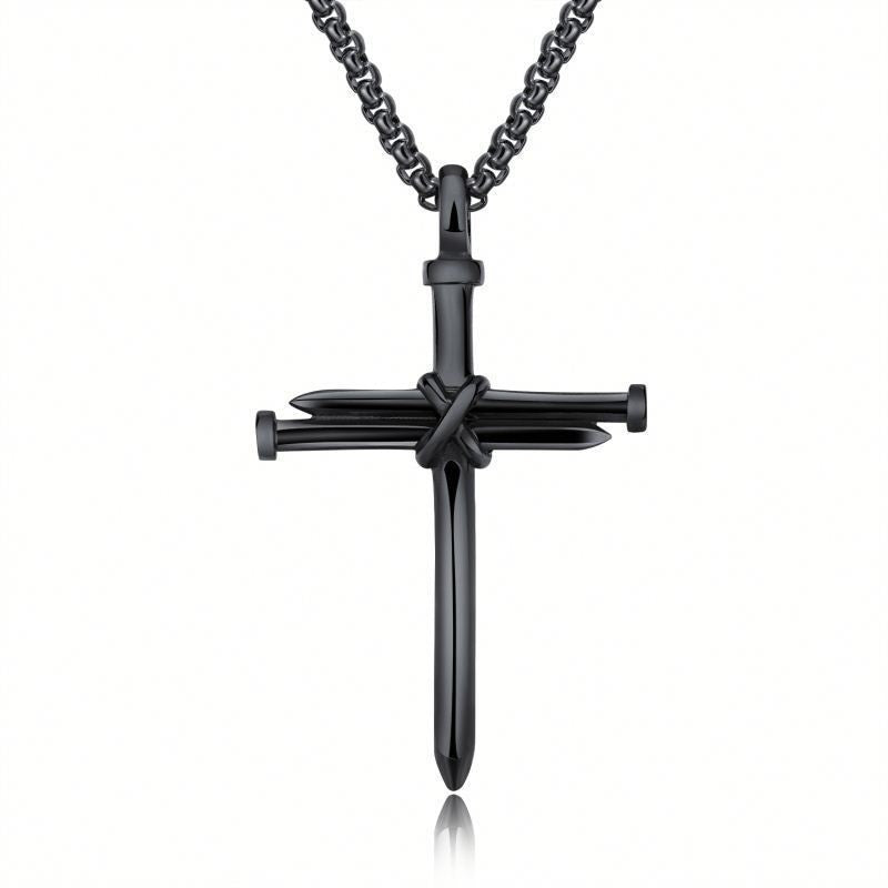 Steel Men's Iron Nail Cross Pendant - My Store