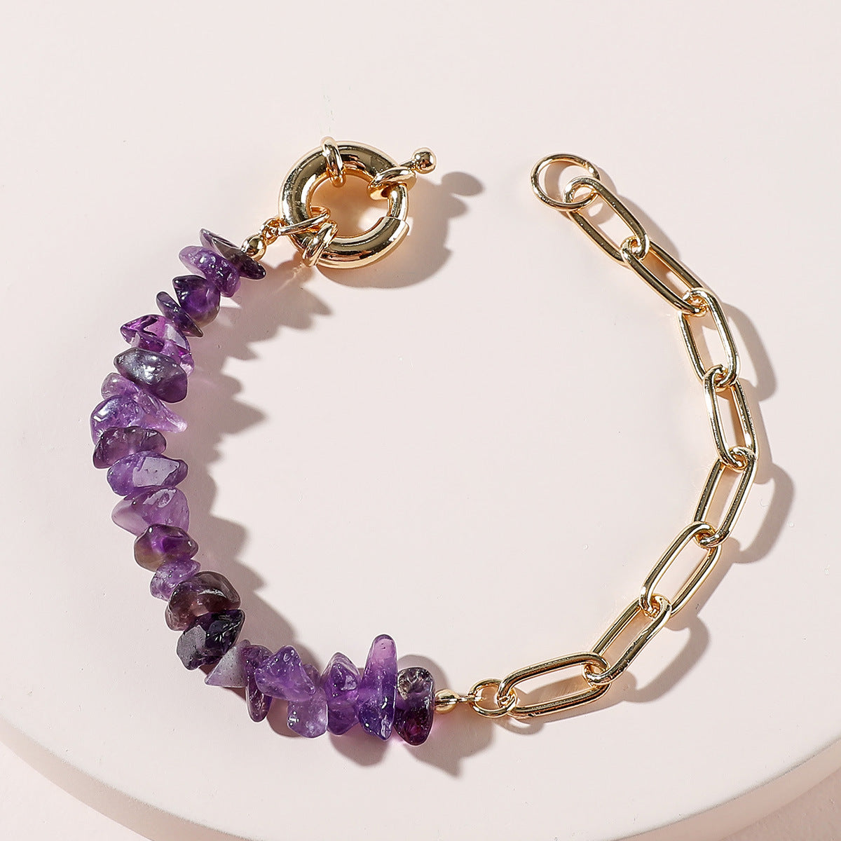 Rough Amethyst Crystal Bracelet - My Store