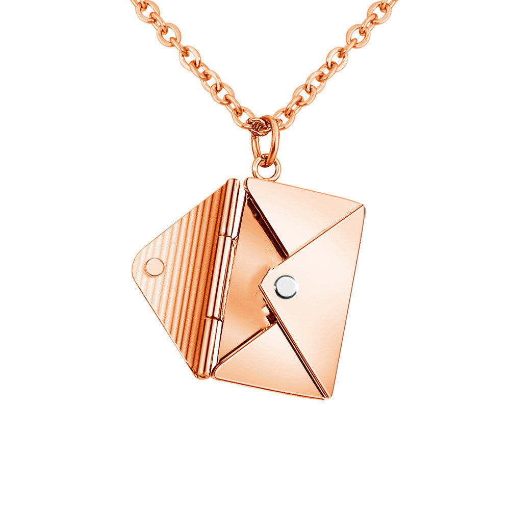 Envelop Necklace Women Lover Letter Pendant - My Store