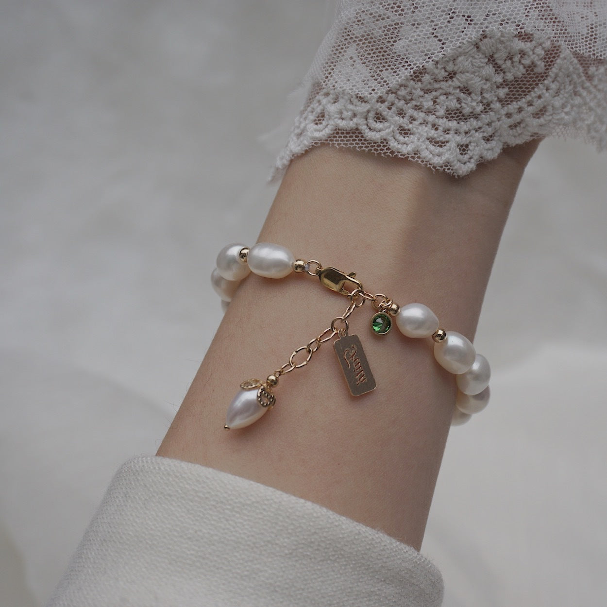 Natural Zircon Pearl Bracelet - My Store