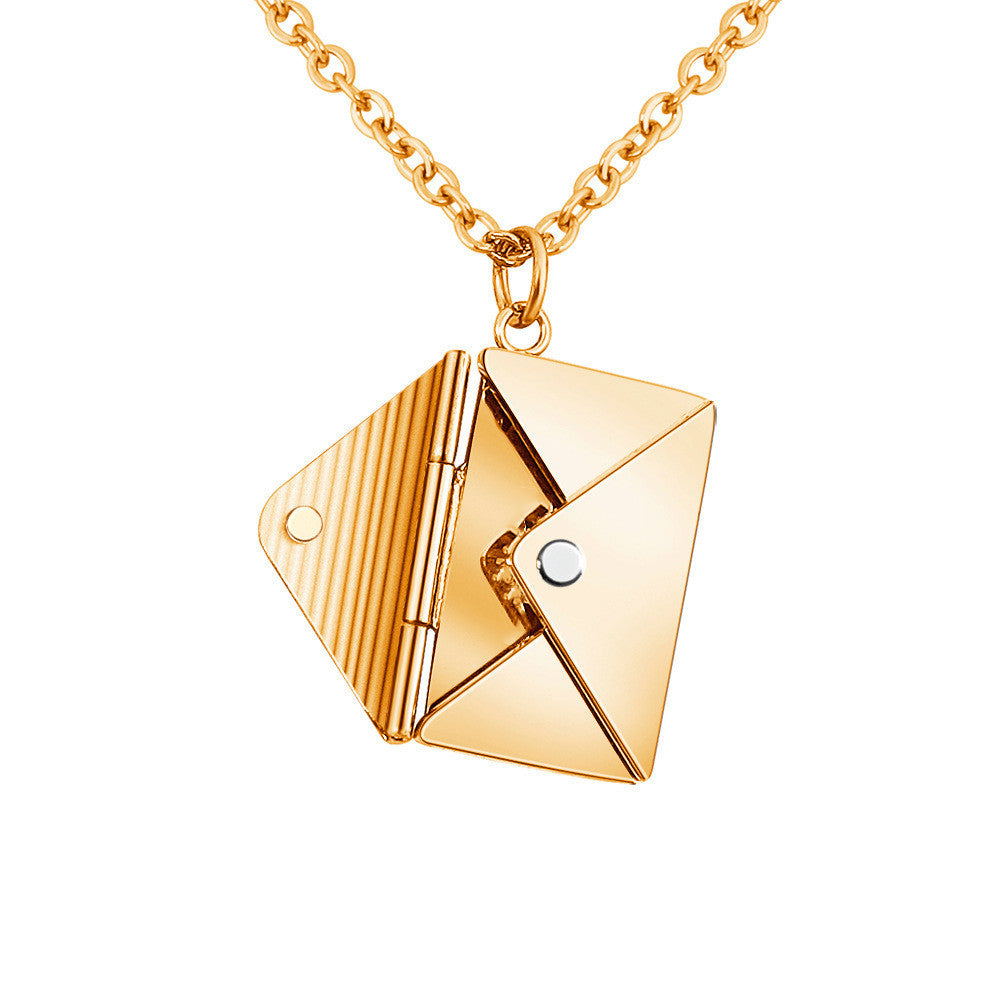 Envelop Necklace Women Lover Letter Pendant - My Store