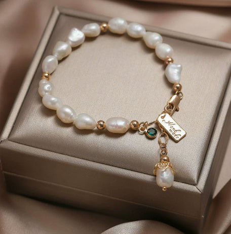 Natural Zircon Pearl Bracelet - My Store