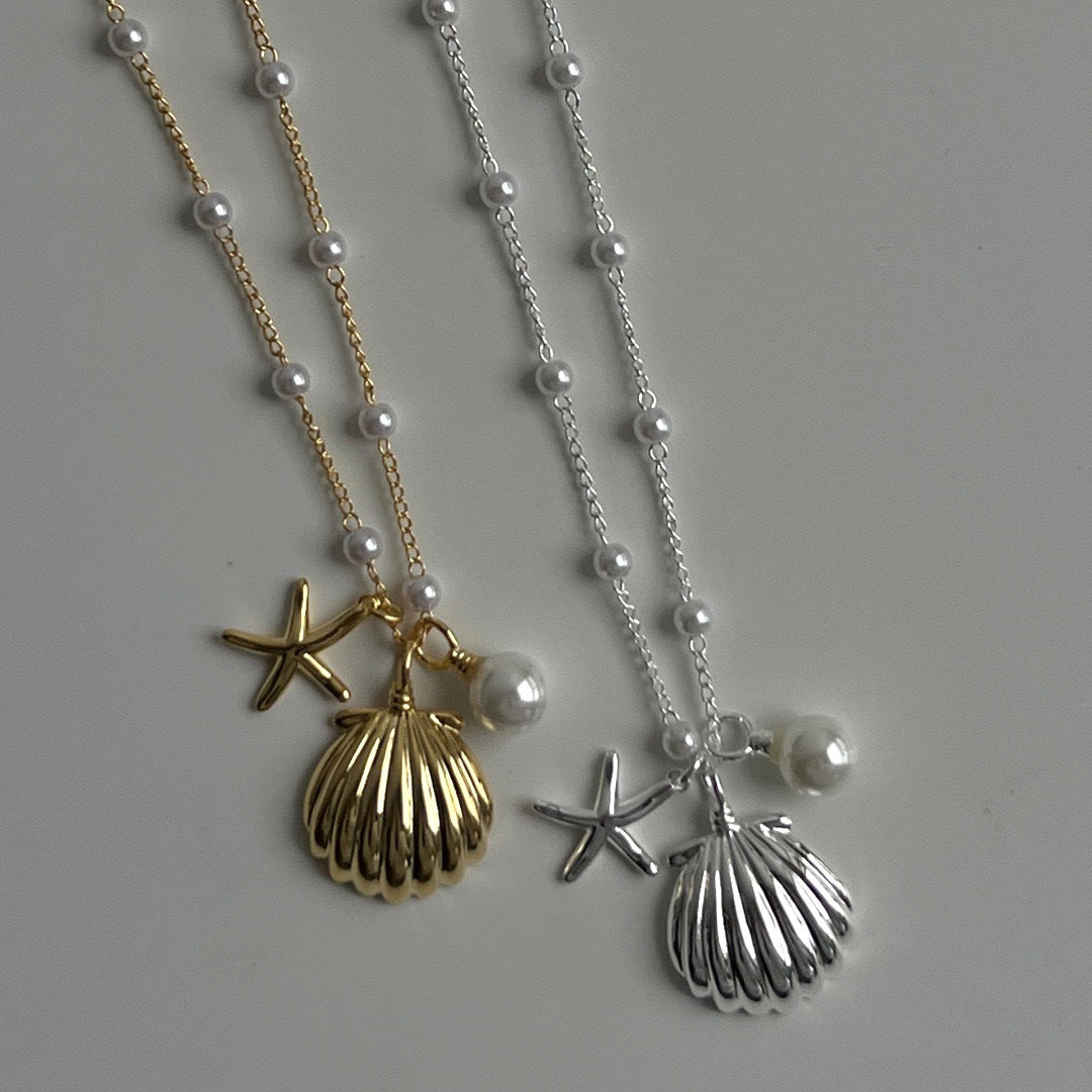 Vintage Pearl Conch Necklace - My Store